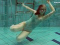 Biggest floating tits of Dashka underwater