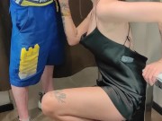 Blowjob in the Store's Fitting Room in exchange for a dress !