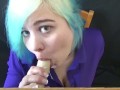 Sloppy Dildo BJ pov FREE PREVIEW spit on collar shirt