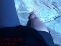 RISKY CUMSHOT in front of shy TEEN! Public beach DICKFLASH, REAL STRANGER, exhibitionist gets caught