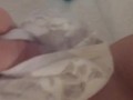 Sneaked into my step sisters room and fucked my pussy with her dildo & panties
