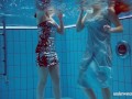 Hottest underwater girls stripping Dashka and Vesta