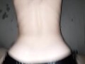 Fast cum on her leather pants