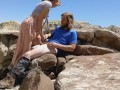 XXX Almost Caught! Intense Risky Quickie Squirt and Shaking Orgasm in the Badlands -Sterling Silver