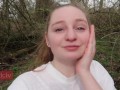 Redhead Gives Blowjob off Hiking Trail and Gets Hot Facial