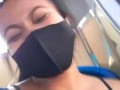 Slave May risky and shameless flashing in bus and station