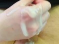 24 years lad cum too quick , a lot of cum !! See her hand covered in cum!