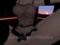 Tattooed Brunette Lingerie Face Sitting Fat Ass Blue Eyes Grinding Fuck Lace Slut POV Lap Dance 3D