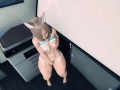 furry timekeeper masturbates at work in the office [3d hentai uncensored]