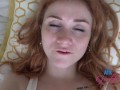 Skinny Amateur redhead with small tits & braces gets pussy eaten and rides cock (POV) Scarlet Skies