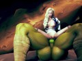Big ork fuck with the beautiful girl at the cave - HMV 3d hentai animation