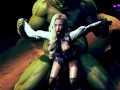 Big ork fuck with the beautiful girl at the cave - HMV 3d hentai animation