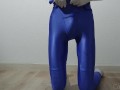 White Zentai Cat Wears Blue Leohex