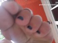 POV FOOT WORSIP Sniff flip flops, take of her socks with your teeth & lick her feet - Liana Serpenta