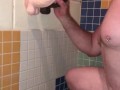 Fantasy-Wish my wife would join me in this public shower Sucking & Fucking Ass to Mouth with Dildos 