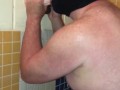 Fantasy-Wish my wife would join me in this public shower Sucking & Fucking Ass to Mouth with Dildos 