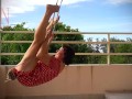 Cute housewife has fun without panties on the swing. Slut swings and shows her perfect pussy.