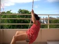 Depraved housewife swinging without panties on a swing FULL VIDEO