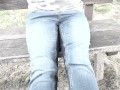 JEANS PISSING IN PUBLIC PARK