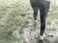 JEANS PISSING IN PUBLIC PARK