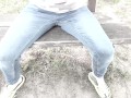 JEANS PISSING IN PUBLIC PARK