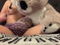 Bouncing boobs from stuffie humping