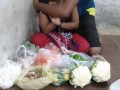 Indian girl selling vegetable sex other people