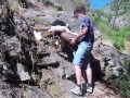 public - mountain hiking ends in outdoor sex- ella b 2k