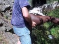 public - mountain hiking ends in outdoor sex- ella b 2k