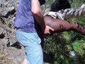 public - mountain hiking ends in outdoor sex- ella b 2k