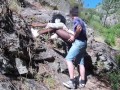 public - mountain hiking ends in outdoor sex- ella b 2k