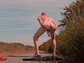 Strip on a cycle track