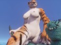 Wild Life / Scaly Furry Porn Dragon with Tiger Girl