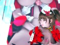 3D animation idol in slut suit on the stage sexy dance MMD