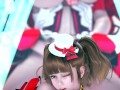 3D animation idol in slut suit on the stage sexy dance MMD