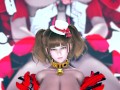 3D animation idol in slut suit on the stage sexy dance MMD