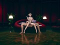 Lovely bitch in slut suit MMD R18 sex dance on a big cock