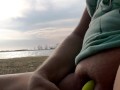 Outdoor pussy playing in public dildo