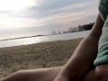 Outdoor pussy playing in public dildo