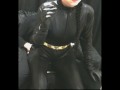 smoking wife in leather gloves and catsuit fucking handjob cumshot promo