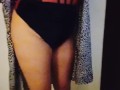 Sexy cheetah in lingerie tease