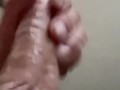 Rope tied balls unload cum!! Look at that COCK 