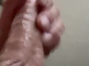 Rope tied balls unload cum!! Look at that COCK 