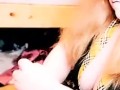 Sexy school girl has fun with toys 