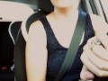 Pure pleasure in the car while driving I masturbate and play with my watch