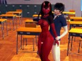 Guy thig job succubus Meru in classroom