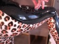 Leopard Print Fashion Latex Catsuit - Fetish Rubber Video of MILF with big ass