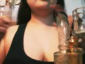 Arab BBW does Purple Punch Dab