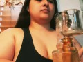 Arab BBW does Purple Punch Dab