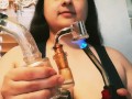 Arab BBW does Purple Punch Dab